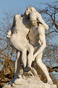 Statue of the Good Samaritan in Paris