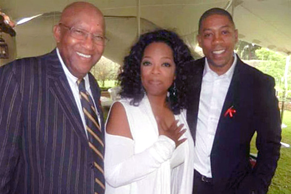 Keith Grandberry (right), with Oprah Winfrey and Bob Brown