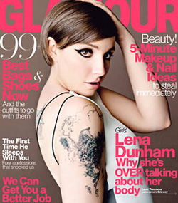Lena Dunham on the cover of Glamour Magazine