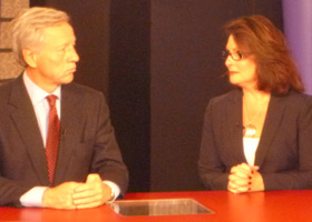Mayor Joines of Winston-Salem with Mayor Vaughn of Greensboro
