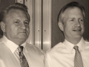 Neill McNeill with Fox 8's sports anchor Rich Brenner