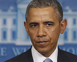 Obama with a dopey look on his face