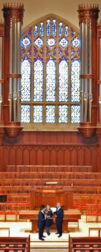 Marco Rubio swearing in at a church