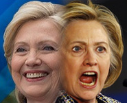 Two faces of Hillary Clinton