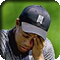 Tiger Woods, looking dejected