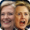 Two faces of Hillary Clinton