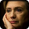 Hillary Clinton looking sad
