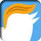Twitter logo with Donald Trump's hair