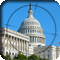 United States Capitol seen in rifle crosshairs