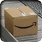 Amazon shipping packages on a conveyor line