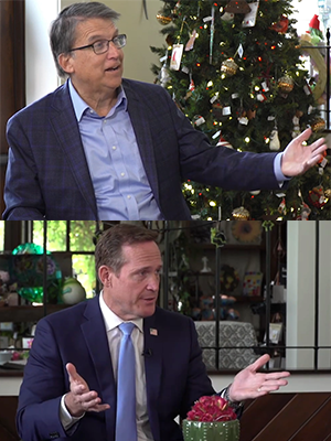 US Senate candidates Pat McCrory and Ted Budd