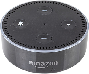 An Amazon Echo device