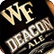 a graphic showing a can of Deacon Ale with the Wake Forest logo