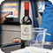 Alcohol being serving on an airline flight